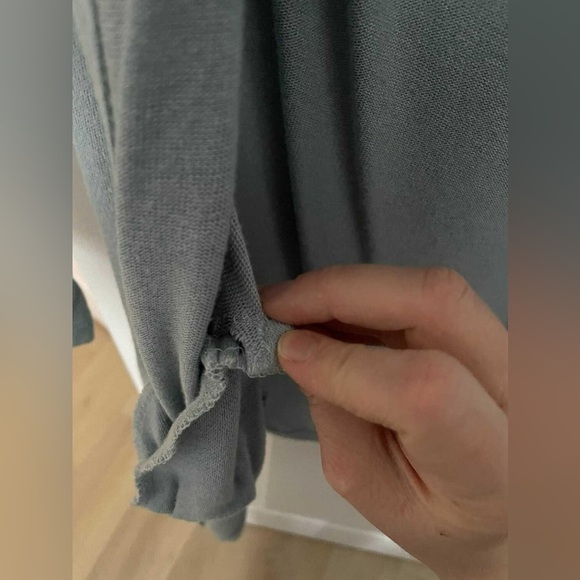 Long Blue Hooded Cardigan - Picture 2 of 2